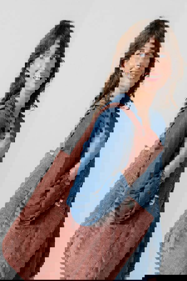 Lily & Me Jumbo Cord Tote Bag Antique Rose