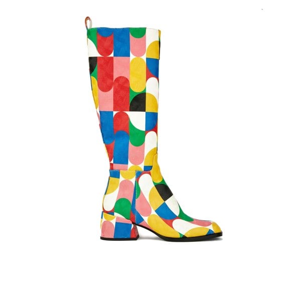 Embassy London GoGo - Groovy - Women's Italian leather block heel colourful long boot