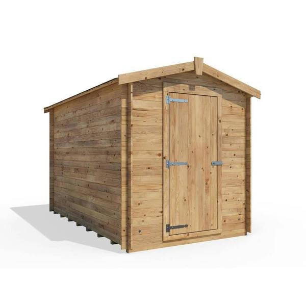 Dunster House Taarmo Heavy Duty Log Shed  W6' x D10' / W1.8m x D3.0m Pressure Treated 19mm  Superfelt Included