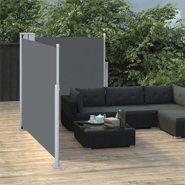 Berkfield Retractable Side Awning Anthracite 100x600 cm