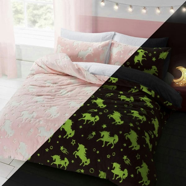 Velosso Unicorn Teddy Fluffy and Warm Fleece Duvet Cover Set