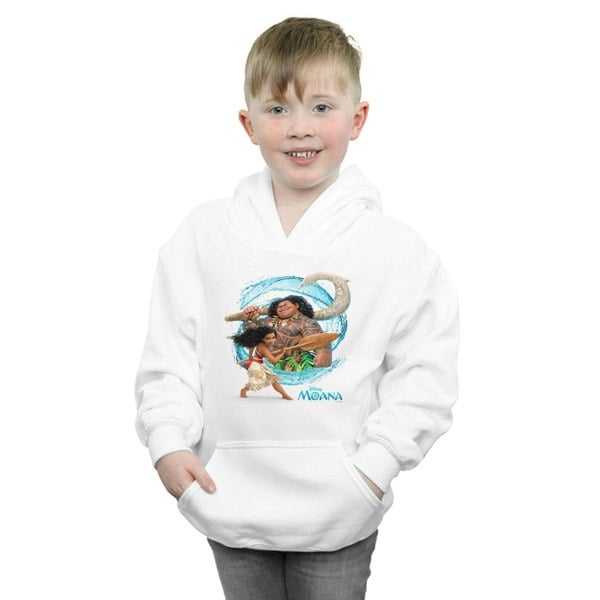 Disney Boys Moana And Maui Wave Hoodie - White