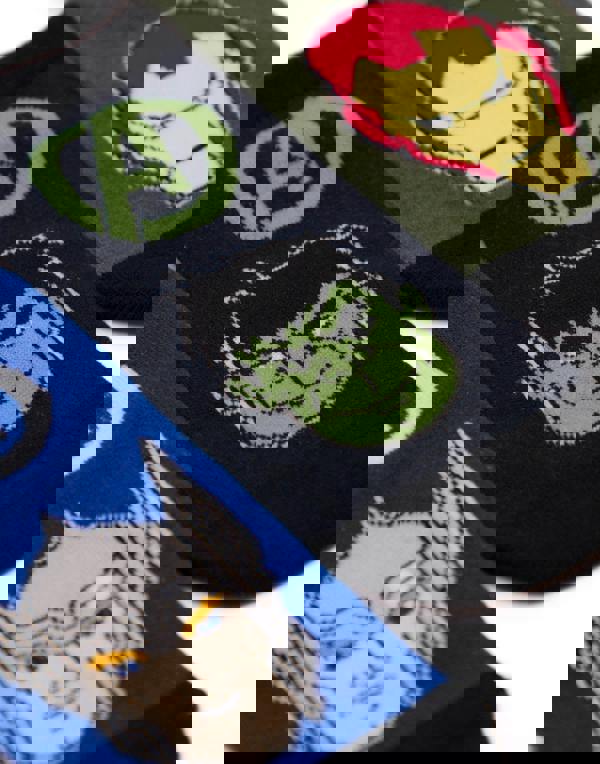 Marvel Avengers Character Boys Multicoloured 6 Pack Calf Socks Set of 6