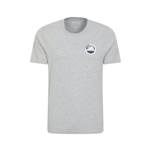 Mountain Warehouse Mens Keswick Mountain Cotton T-Shirt - Grey - 