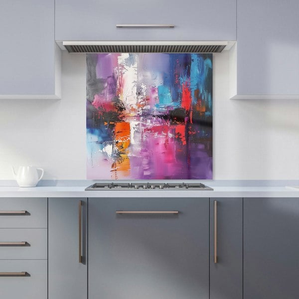 Warren Reed - Designer Vibrant Metropolis: A Palette Of Emotions Kitchen Splashback