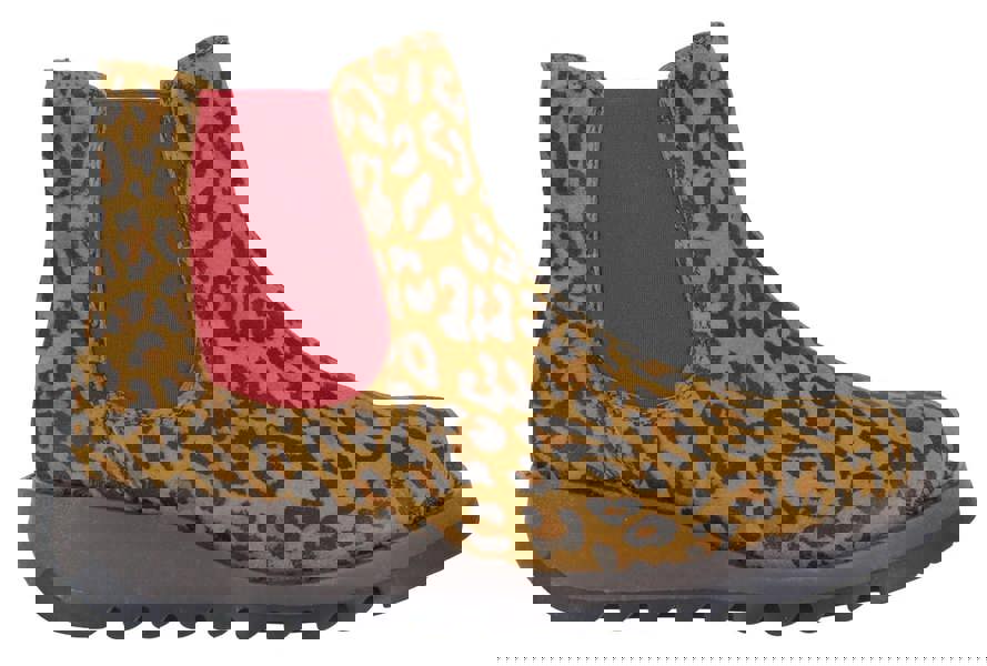 Fly London Salv Womens Wedged Heeled Chelsea Leather Ankle Boots