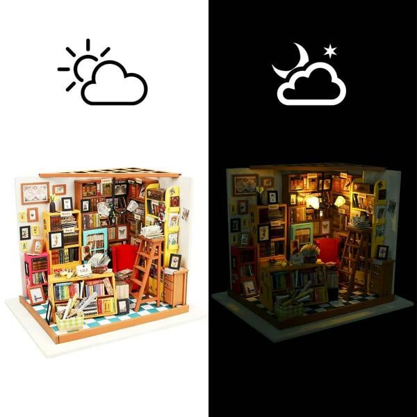 Dyzi 221 Piece Sam’s Study Miniature Library 3D Puzzle