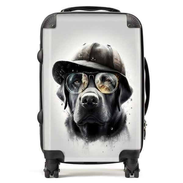 Warren Reed Labrador Retriever Dog With Hat Splashart Suitcase