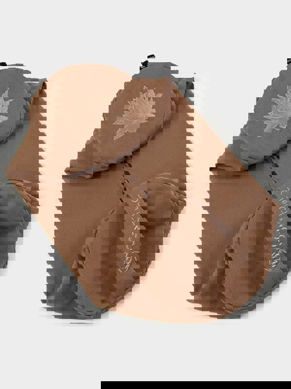 Yoga Studio Replacement Round Lotus Bolster Outer Cushion Cover Cappuccino Light Brown