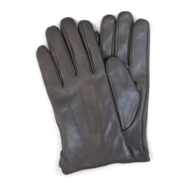 Infinity Leather Men's Leather Wool Lined Elastic Wrist Gloves