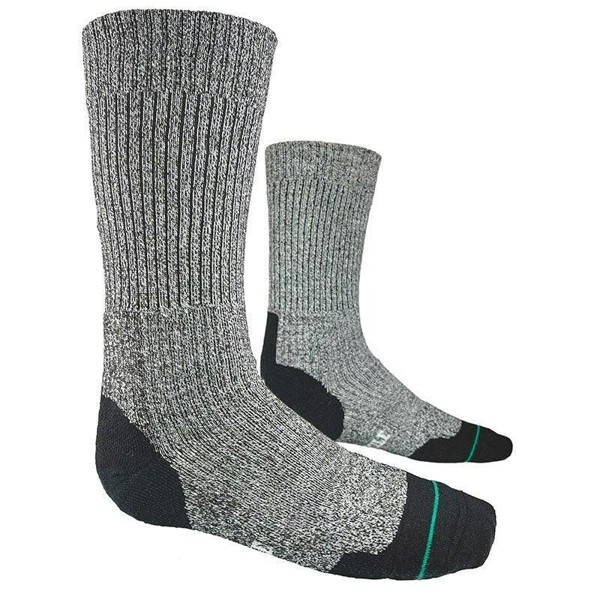 1000 Mile Mens Fusion Repreve Double Layer Walking Socks Charcoal