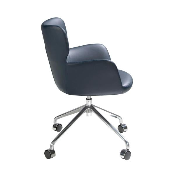 Angel Cerdá Blue eco-leather swivel office chair 4110