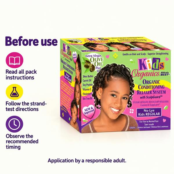 Africa's Best Organics Kids No-Lye Relaxer Kit Regular