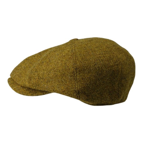 Gamble & Gunn Tarbert - 8 Panel British Made Harris Tweed Gorse Yellow Cap 