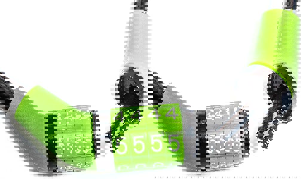 Awe Sport Direct 8mm x 76cm Steel Cable Bike/Bicycle Combination Lock (Non-Changeable Unique Code)