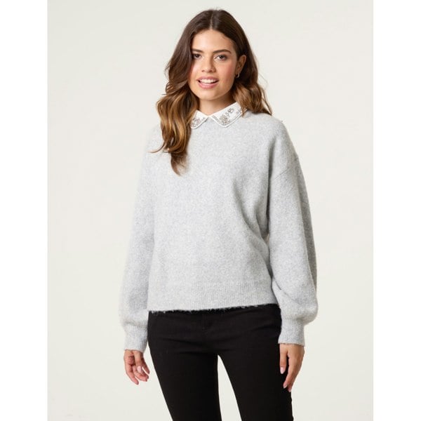Blue Vanilla Peter Pan Embellished Jumper