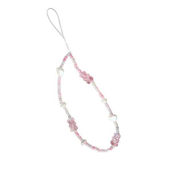 Gold Trip Pink Gummy Bear Wristlet Phone Strap