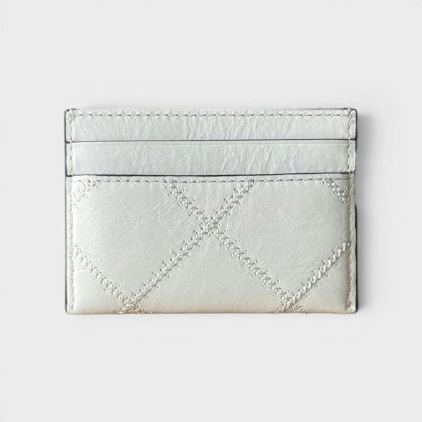 Tory Burch Stitched Detail Cardholder White