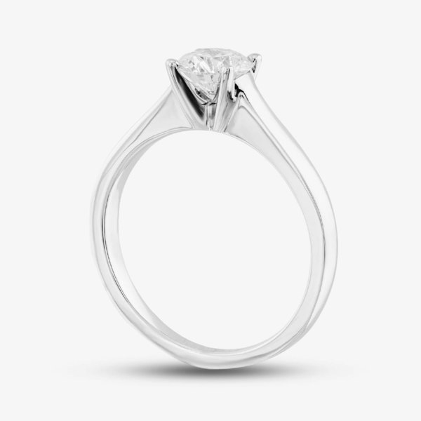 T. H. Baker 14ct White Gold Certified Lab Grown 0.75ct Brilliant Cut Diamond Solitaire Ring LGR20570-75 M (WG)