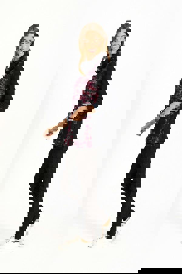 Etchy Printed Tunic with Snood