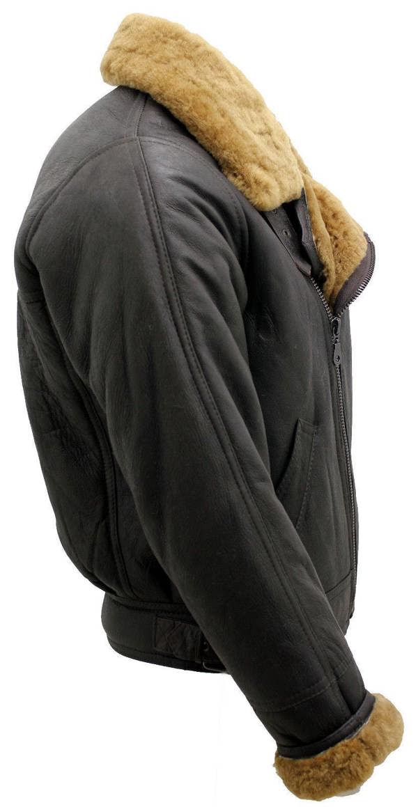 Infinity Leather Mens Sheepskin Leather WW2 Bomber Jacket-Tucson