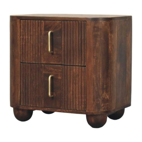 Artisan Furniture Solid Wood Marlowe Fluted Nightstand