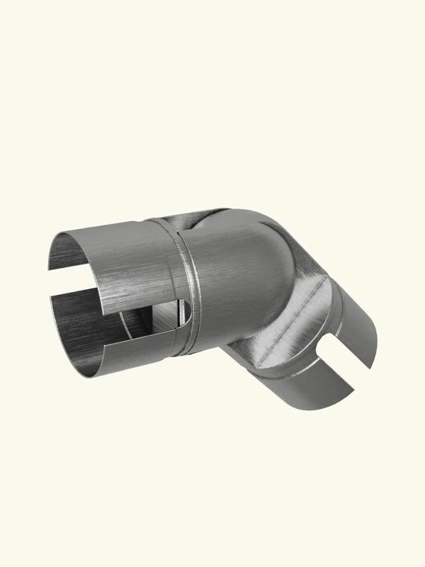 Harbury Brushed Silver Adjustable Elbow