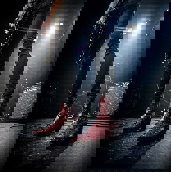 Club Cubano LENNON Mens Cuban Heel Boots Red Snake