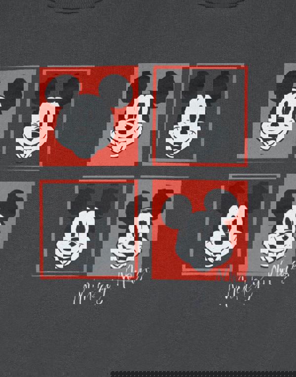 Disney Boys Grey Mickey Mouse Squares Sweatshirt