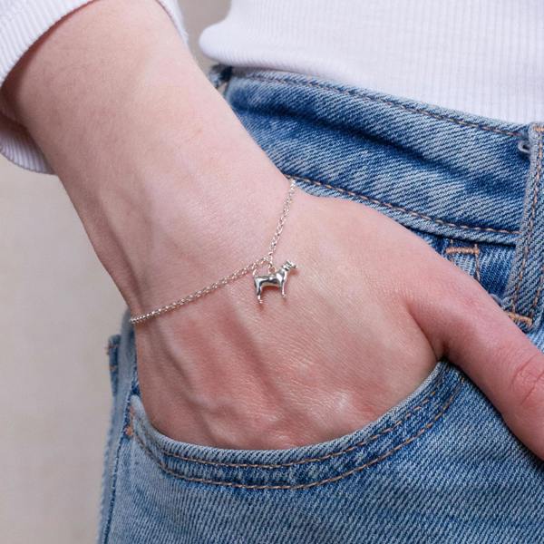 Mylee London Jack Russell Chain Bracelet - Personalised - Sterling Silver