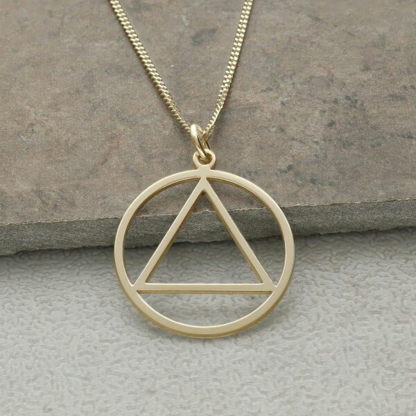 Christopher James of London 9ct Yellow Gold Plated Sobriety Recovery Pendant