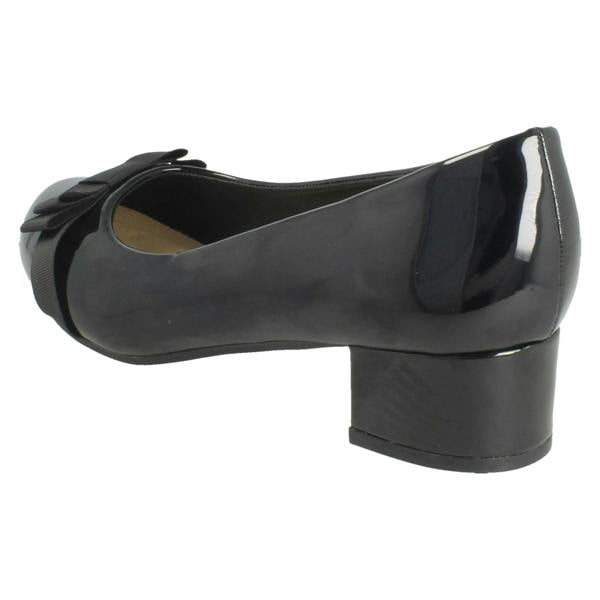 Spot On Ladies Spot On Block Heel Formal Wide Fit Court Shoes  F90151