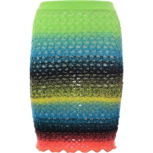 AGR Womens AGR Lace Mohair Mini Skirt in Multicoloured