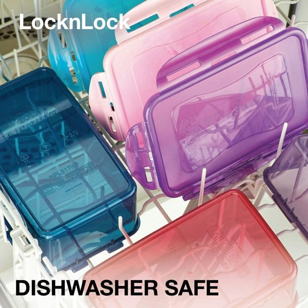 LocknLock Rectangular Eco Food Containers with Lids, 5 x 1L