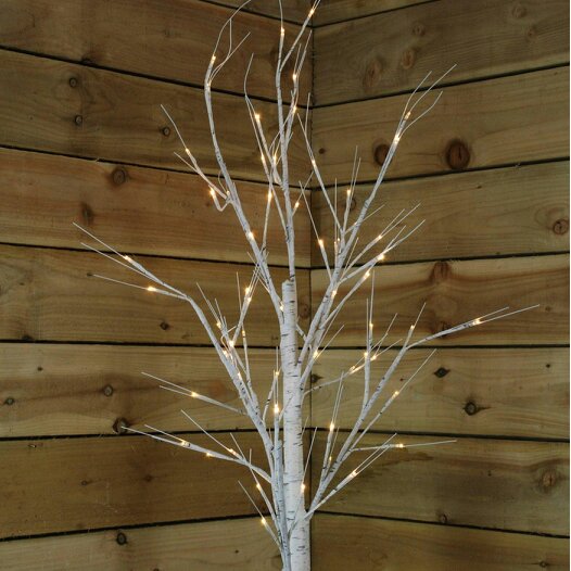 Samuel Alexander 2.4m (8ft) Indoor Outdoor Christmas Lit Birch Tree with 136 Warm White LEDs