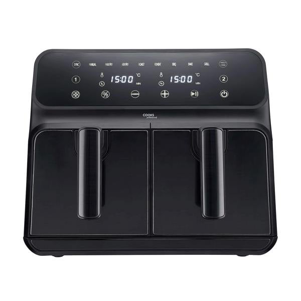 Cooks Professional 8L Digital Dual Air Fryer | Black