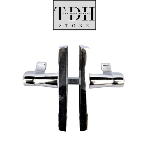 EDH Door Hardware Modern Victorian Chrome Door Handles, Victorian Scroll Lever Latch Door Handles