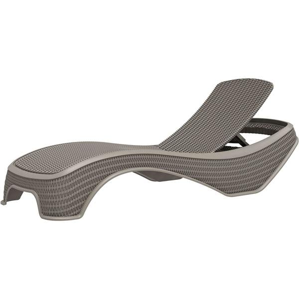 Homeology MALDIVES Greige Prestigious Outdoor Rattan-Style Adjustable Sun Lounger Pre-Assembled
