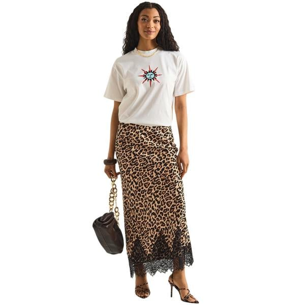 Never Fully Dressed Womens/Ladies Morocco Sun T-Shirt - White - 