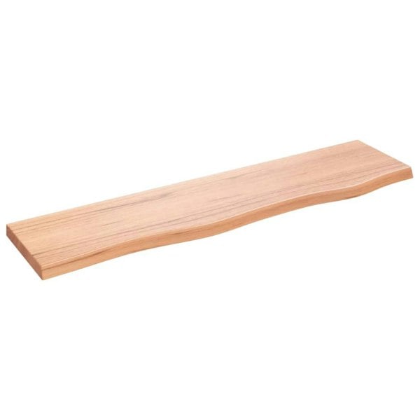 Berkfield Wall Shelf Light Brown 80x20x2 cm Treated Solid Wood Oak