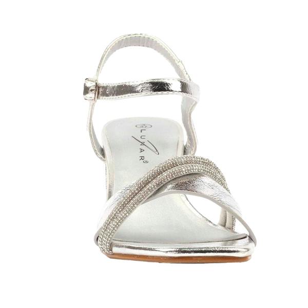 Lunar Womens/Ladies Jodi Block Heel Sandals - Silver - 