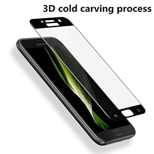 Samsung Galaxy A7 2017 Protector, Tempered Glass Protective Films Invisible Transparent Clear Protection Display Shield - (Pack of 2)