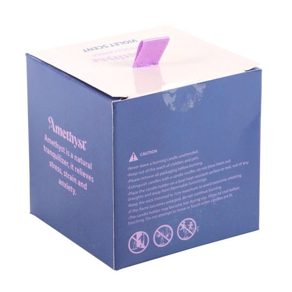 Serano The Moon Amethyst Crystal Chip Candle