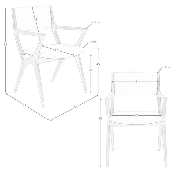 Angel Cerdá Mink leatherette chair 4199