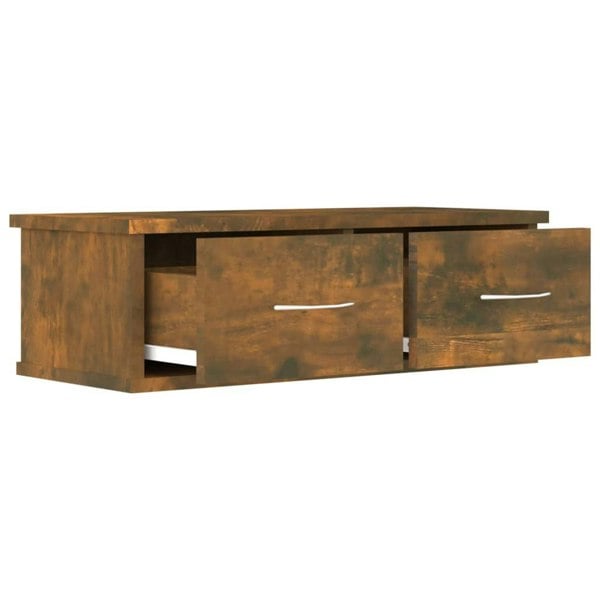 Berkfield Wall Cabinet Smoked Oak 60x26x18.5 cm Engineered Wood