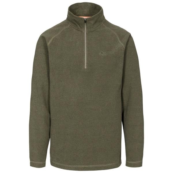 Trespass Mens Keynote Anti Pilling 1/4 Zip Fleece Top - Moss - 