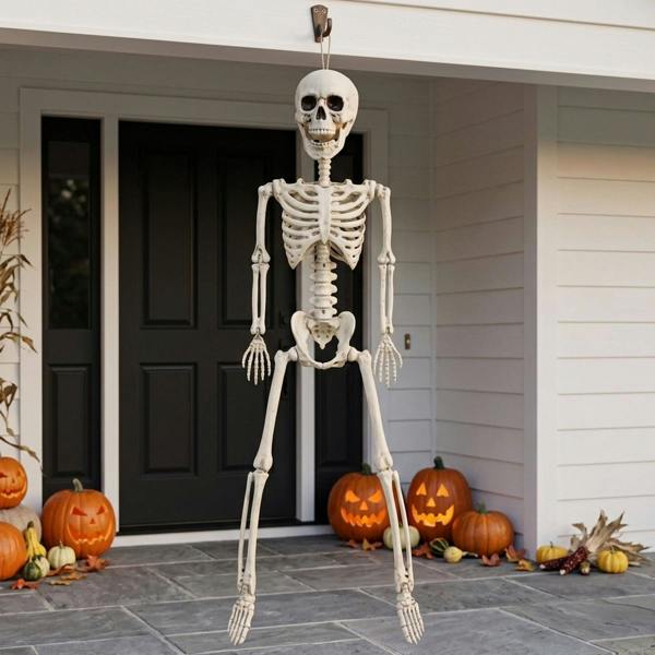 Garden Greatness Hanging Posable Halloween Skeleton