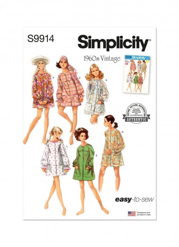 Simplicity Sewing Pattern 9914, Jackets, Vintage Style for Women, A (S-M-L) - Easy