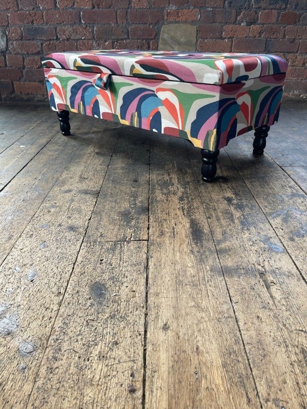 PREMIUM Multi Colour white plain Footstool 