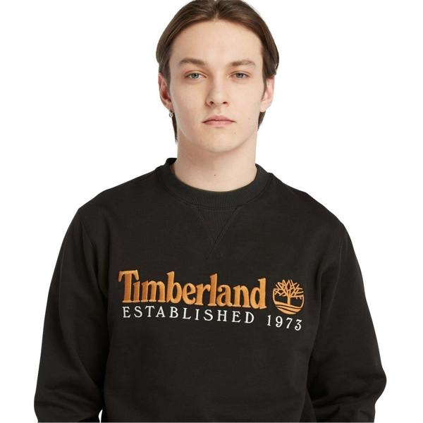 Timberland Mens Established 1973 Cotton Blend Sweatshirt - Black - 